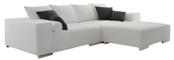 DeLife Big Sofa Marbeya mit Hocker und 10 Kissen 285 x 115 cm