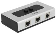 Delock Switch RJ45 10/100/1000 Mbps 2 port manual bidirectional (87673)