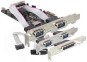 Delock PCI Express Karte 4 x Seriell, 1 x Parallel