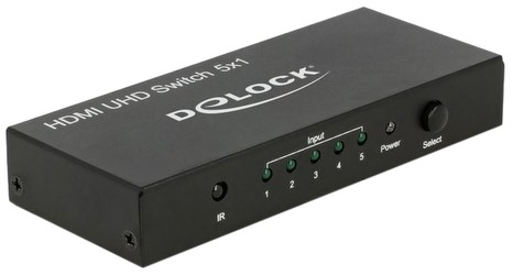 Delock HDMI UHD Switch 5 x HDMI in auf 1 x HDMI out 4K (18685)