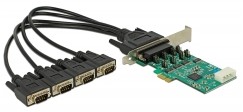 Delock PCI Express Card 4 x Serial RS-232 with Voltage Supply (89335)