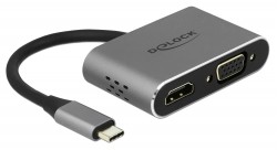 Delock USB Type-C Adapter zu HDMI und VGA (64074) Delock USB Type-C Adapter zu HDMI und VGA (64074)