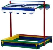 Dobar Sandkasten mit verstellbarem Dach und Spezial-Arretierung Dobar Sandkasten mit verstellbarem Dach und Spezial-Arretierung