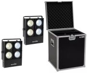 Eurolite Set 2x Audience Blinder 4x100W LED COB CW/WW + Case