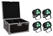 Eurolite Set 4x LED IP PAR 3x8W QCL Spot + Case