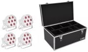 Eurolite Set 4x LED SLS-7 HCL Floor weiß + Case