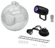 Eurolite Set Spiegelkugel 30 cm mit Motor + LED PST-5 QCL Spot (20000562)