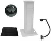 Eurolite Set Spiegelkugel 30cm schwarz mit Stage Stand + Cover