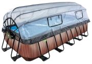 Exit Wood Pool mit Sandfilterpumpe und Abdeckung 540 x 250 x 122 cm