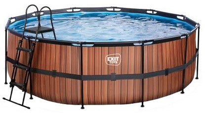Exit Wood Pool mit Filterpumpe ø427 x 122 cm
