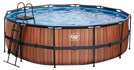 Exit Wood Pool mit Filterpumpe ø450 x 122 cm Exit Wood Pool mit Filterpumpe ø450 x 122 cm