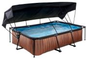 Exit Wood Pool mit Sonnensegel 300 x 200 x 65 cm