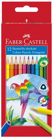 Faber-Castell Farbstifte in Dreieckform 12er 116512 Faber-Castell Farbstifte in Dreieckform 12er 116512