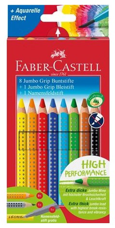 Faber-Castell Jumbo Grip Promotionetui 8+1+1 Faber-Castell Jumbo Grip Promotionetui 8+1+1