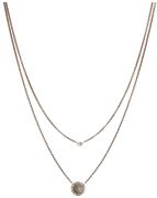 Fossil Double Gray Mother-of-Pearl Disc Pendant (JF02953791)