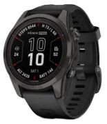 Garmin Fenix 7S Pro Sapphire Solar DLC-Titan Silikon-Armband