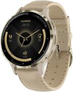 Garmin Venu 3S mit Lederband Garmin Venu 3S mit Lederband