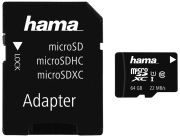 Hama microSDXC 64GB Class 10 UHS-I + Adapter/Mobile (00108075)