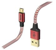 Hama Micro-USB Lade-/Datenkabel 1,5 m Rot