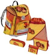 Hama Step by Step Touch L.E.D. Schulranzen-Set Sunny Flowers 5-tlg.