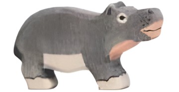 Holztiger Nilpferd klein