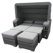 Home Deluxe Strandkorb HOLBY - mit Abdeckung