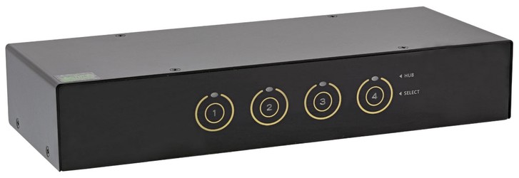 Inline KVM Desktop Switch 4 Port DisplayPort USB 3.0 Hub mit Audio (63624I)