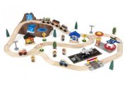 KidKraft Holzeisenbahnset mit Berg und Behälter