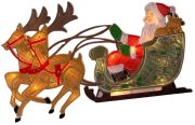 Konstsmide Fensterbild Rentier mit Weihnachtsmann (2853-010)
