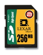 Lexar Secure Digital Card (SD) 256MB HighSpeed