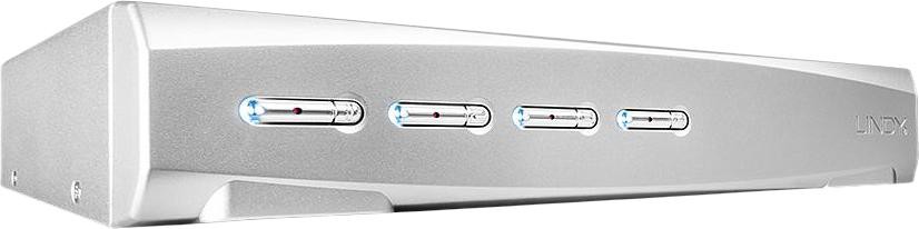 Lindy 4 Port KVM Switch DisplayPort 1.2, USB 2.0 & Audio