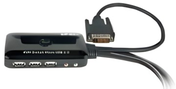 Lindy KVM Switch Compact DVI USB 2.0