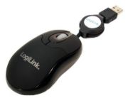 LogiLink Maus optisch USB Mini mit Kabeleinzug