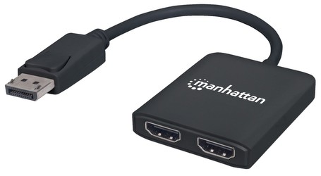 Manhattan DisplayPort to 2-Port HDMI Splitter Hub (152716)