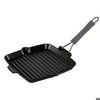 Staub 1202123 Grillpfanne quadratisch, mit Silikongriff 24 x 24 cm, schwarz Staub 1202123 Grillpfanne quadratisch, mit Silikongriff 24 x 24 cm, schwarz