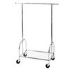 ALCO mobile Garderobe fahrbar aus Metall verchromt höhenverstellbar 2830 mit Gitterablage ALCO mobile Garderobe fahrbar aus Metall verchromt höhenverstellbar 2830 mit Gitterablage