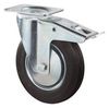 BS ROLLEN Lenkrollen Gummi 200 mm mit Feststeller 138 x 110 mm, 205 kg Tragfähigkeit BS ROLLEN Lenkrollen Gummi 200 mm mit Feststeller 138 x 110 mm, 205 kg Tragfähigkeit