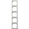 Gira 111527 Abdeckrahmen 5-fach beschriftbar, senkrecht, Reinweiß seidenmatt Gira 111527 Abdeckrahmen 5-fach beschriftbar, senkrecht, Reinweiß seidenmatt