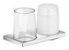 KEUCO Doppelhalter Edition 11 11153, kpl., Rauchkristall-Glas, verchromt KEUCO Doppelhalter Edition 11 11153, kpl., Rauchkristall-Glas, verchromt
