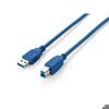 EQUIP USB 3.0 Kabel A->B 1m S/S blau EQUIP USB 3.0 Kabel A->B 1m S/S blau