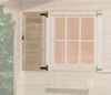 WEKA Gartenhaus Zubehör Fensterladen 2-teilig für 91 x 91 cm Fenster, einseitig WEKA Gartenhaus Zubehör Fensterladen 2-teilig für 91 x 91 cm Fenster, einseitig