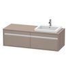 Duravit Ketho - Waschtischunterbau wandhängend Basalt Matt Dekor 1400mm - KT6797R4343 Duravit Ketho - Waschtischunterbau wandhängend Basalt Matt Dekor 1400mm - KT6797R4343