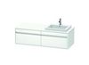 Duravit Ketho - Waschtischunterbau wandhängend Weiß Matt Dekor 1400mm - KT6797R1818 Duravit Ketho - Waschtischunterbau wandhängend Weiß Matt Dekor 1400mm - KT6797R1818