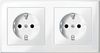 Merten MEG2328-1419 SCHUKO-Doppel-Steckdose, BRS, Steckklemmen, polarweiß glänzend, M-SMART Merten MEG2328-1419 SCHUKO-Doppel-Steckdose, BRS, Steckklemmen, polarweiß glänzend, M-SMART