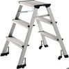 Alco ALU Trittleiter 3-stufig mit Rollen versenkbar Höhe 63cm GS-geprüft 8890 Alco ALU Trittleiter 3-stufig mit Rollen versenkbar Höhe 63cm GS-geprüft 8890