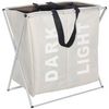 Wenko 3440112100 Wäschesammler Duo - 2 Wäsche-Kammern, Polyester, Aluminium, 59 x 57 x 38 cm Wenko 3440112100 Wäschesammler Duo - 2 Wäsche-Kammern, Polyester, Aluminium, 59 x 57 x 38 cm