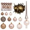 vidaXL Weihnachtskugel-Set mit Spitze und 150 LEDs Rotgolden 61-tlg. vidaXL Weihnachtskugel-Set mit Spitze und 150 LEDs Rotgolden 61-tlg.