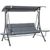Outsunny Hollywoodschaukel 3-Sitzer mit Teetisch 271 x 125 x 177 cm Outsunny Hollywoodschaukel 3-Sitzer mit Teetisch 271 x 125 x 177 cm