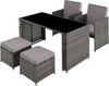 tectake Rattan Sitzgruppe Palermo tectake Rattan Sitzgruppe Palermo