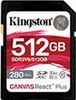 Kingston Canvas React Plus V60 R280/W150 SDXC 512GB (SDR2V6/512GB) Kingston Canvas React Plus V60 R280/W150 SDXC 512GB (SDR2V6/512GB)